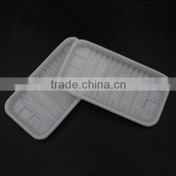 Rectangular small plastic food tray for supermarket