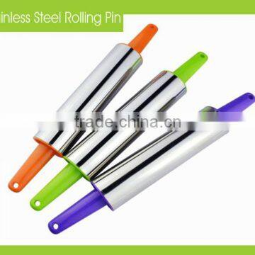 13.5 Inch Plastic Handle Stainless Steel Rolling Pin