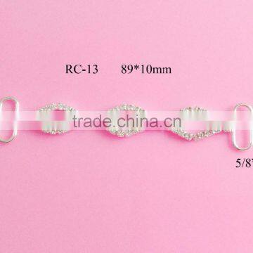 Stock hot selling rhinestone connector for headband/hairwear(RC-13)