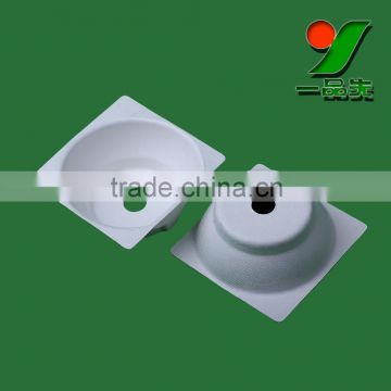 GRHEN Supply Pulp Molded 1 Bottle Folded Rice Wine Trays,Biodegradable Rice Wine Bagasse Pulp Packaging Tray