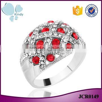 Factory Wholesale Less Than 1 Dollar Jewelry Zinc Alloy Full Jewelled Rose Gold Ring photo-2