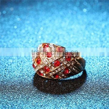 Factory Wholesale Less Than 1 Dollar Jewelry Zinc Alloy Full Jewelled Rose Gold Ring photo-6