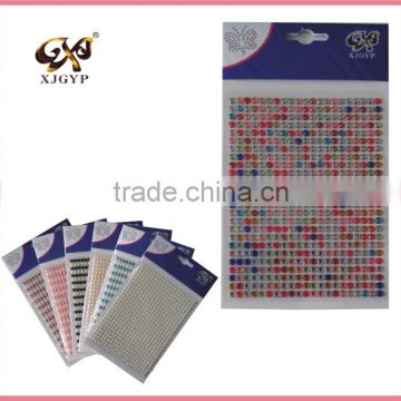 self adhesive pearls and rhinestone stickers/diamond car sticker/diamond sticker for car body