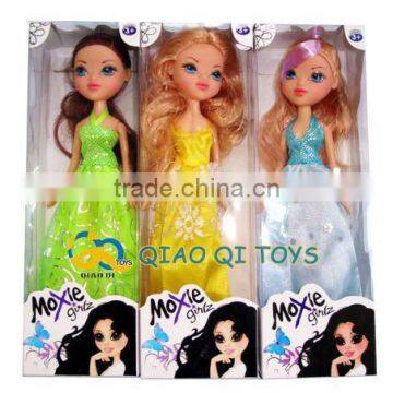Popular 9 inch high big eyes beatiful girl dolls