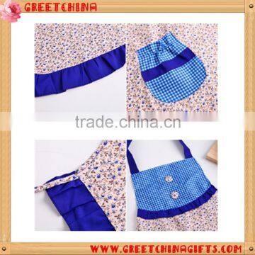 Floral Printing Ladies Apron Designs Promotional Kitchen Apron
