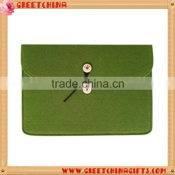 Best Seeling Custom Logo Felt Laptop Sleeve Bag With Button Closure for 11" 13" 15" Notebook photo-6