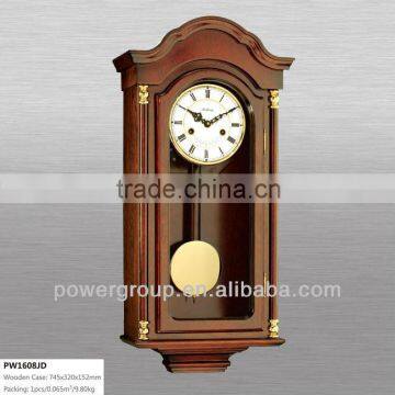 Cheapest wooden wall clocks Solid wood case Strike every hour Good quality PW1608JD