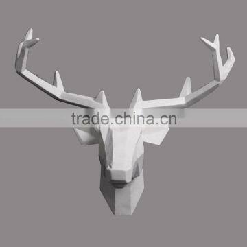 White polyresin deer head wall decoration