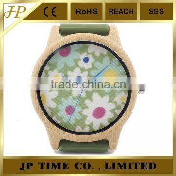 Bamboo Wooden Watch Cloth Dial Soft Silicone Band garment Watches as Pastoralism