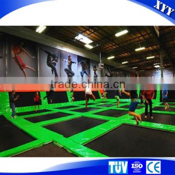 China Manufacturer Bungee Jumping Indoor Trampoline With Basketball Hoop