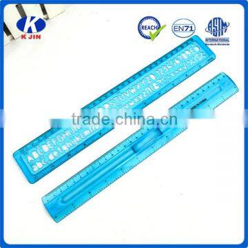 Factory Supplies Kids Cute Plastic Stencil Ruler With Blue Color photo-4
