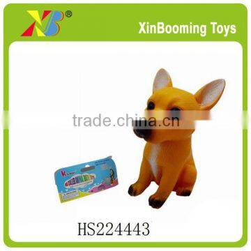 7.5" soft plastic toy dog model for kids