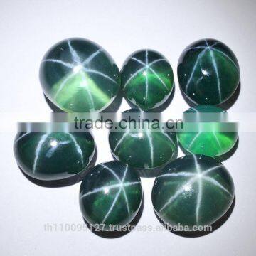 117.80 Ct Emerald Green Star Sapphire 6 Rays Lab Created Stone