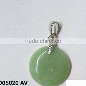 SGJGEMS PD05020AV Natural Stone Fashion Pendants Wholesale Silver Jewelry