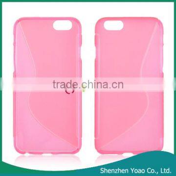 Pink Angibabe S-curve Super Slim TPU Protective Case for apple iPhone 6