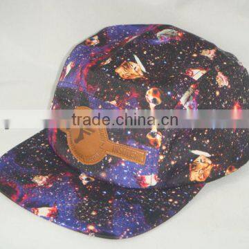 custom 5 panel floral print camp cap