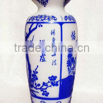 2014 New Special 3D-Carved Glass Vase