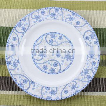 White embossed ceramic plate made in china,new bone china