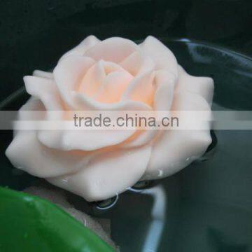 Amber glow waterproof flower led candle light with timer for pool or park decor