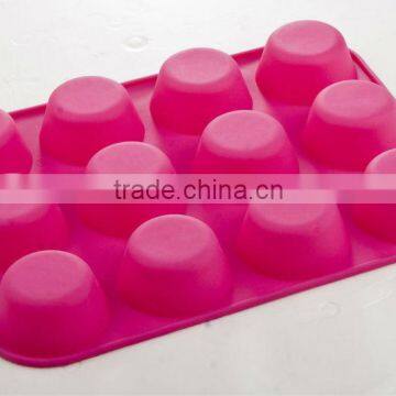 12 cups mini soft silicone muffin pop mould