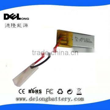 polymer lithium ion batteries 65mAh 401221