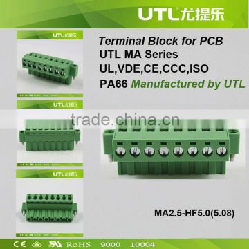 New UTL MA2.5/HF5.0 European Plastic Terminal Block Connector