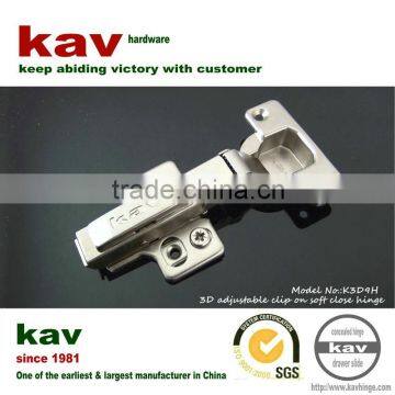 6-way adjustment concealed wooden door hinge with hydraulic cylinder