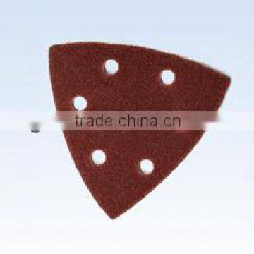 Triangle Aluminium Oxide Velcro Sanding Sheet With Holes