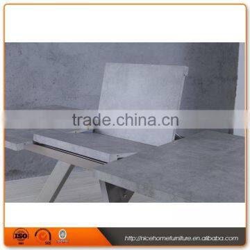 2016 Hot Sell 8 Seater Wood Dining Table Designs With Stainless Steel Legs