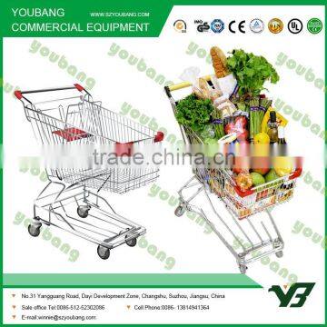 Steel Frame Foldable Shopping Cart Trolley Lock