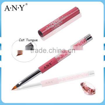 ANY Professional Nail Art Beauty Design Nail Art Pink Rhinestone Nylon Design Brush 3D Art