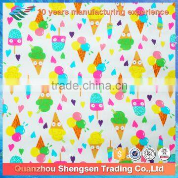 cartoon icecream printing nylon spandex 4 way stretch a bathing suit material