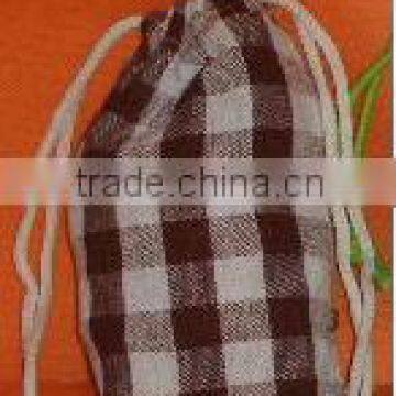 Cotton gift packing pouch with drawstring