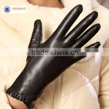 sheepnappa leather gloves for ladies with beautiful cuff