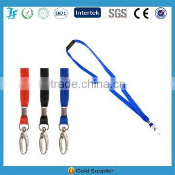 Breakaway Tubular Lanyard Neck Strap With Metal Clip