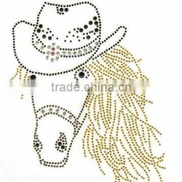 factory direct rhinestone iron on patches hot fix motif rhinestone heat transfers