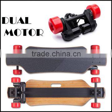 1800W dual motor bamboo electric skateboard