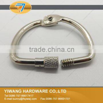 Factory direct sale high quality nickel book ring with screw