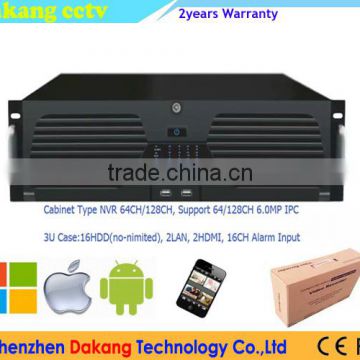 DAKANG 64ch128ch NVR,16* HDD NVR,Plug and Play,ONVIF2.4,1*E-SATA,2*HDMI,2*RJ45,3U Case Network Video Recorder