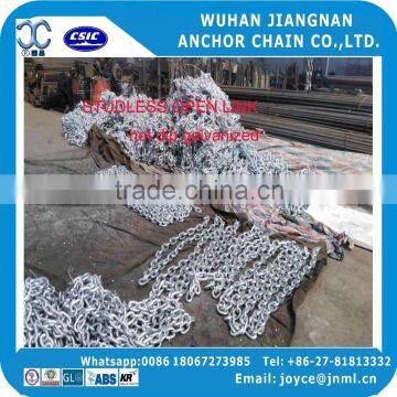 Open link ship chain 44mm black or HDG surface for buoy