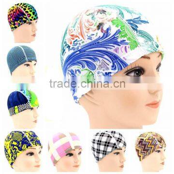 Low MOQ make a printing design your own funny adult custom silicone swim cap,silicon swimming cap