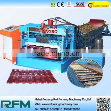 FX glazed aluminum metal roofing tiles roll forming machinery