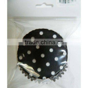 Black Polka Dot Cupcake Liners STD with OPP bag packing(50 count)
