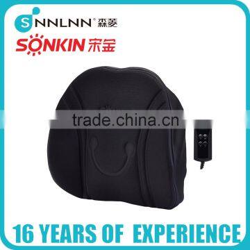 Comfortable black car lumbar massage cushion