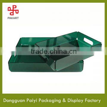 Excellent dark blue square acrylic tray manufacturer