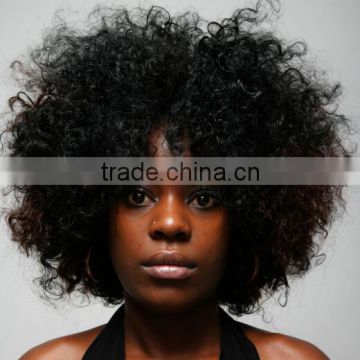 Heat Resistant Fiber Short Afro Curly Synthetic Hair Weave