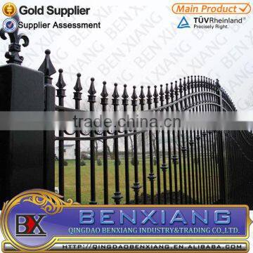 Outdoor decoration Application forged iron fence design wrought iron fence gate