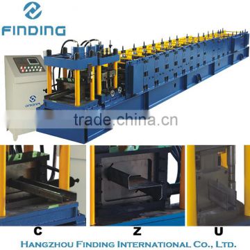 c z purlin roll forming machine factory used, high quality c purlin machine, professional purlin machine