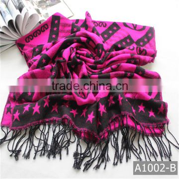 A1002 Polyster long hot selling grid pattern lady pashmina scarf