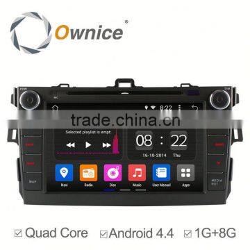 Ownice Wholesale Quad Core Android 4.4 Car DVD with GPS Radio for corolla built in wifi gps radio